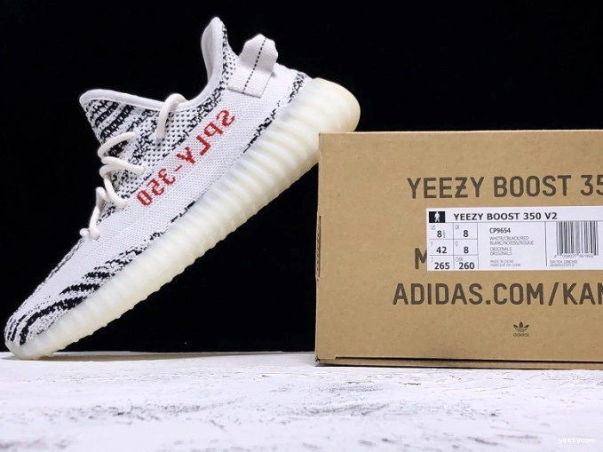 350 White Adidas V2 Boost Black CP9654 Yeezy Zebra 0801